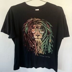 Vintage Rasta Lion Grand Cayman Islands The Duck Company 100% Cotton
